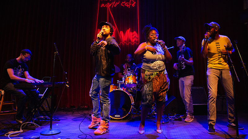 Ill Doots Performs on stage at World Cafe Live