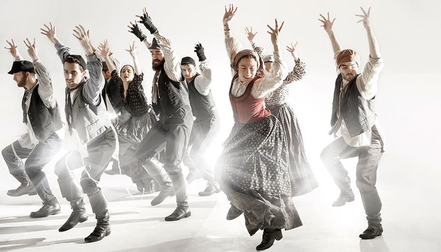 The Cast of Fiddler on the Roof Dances