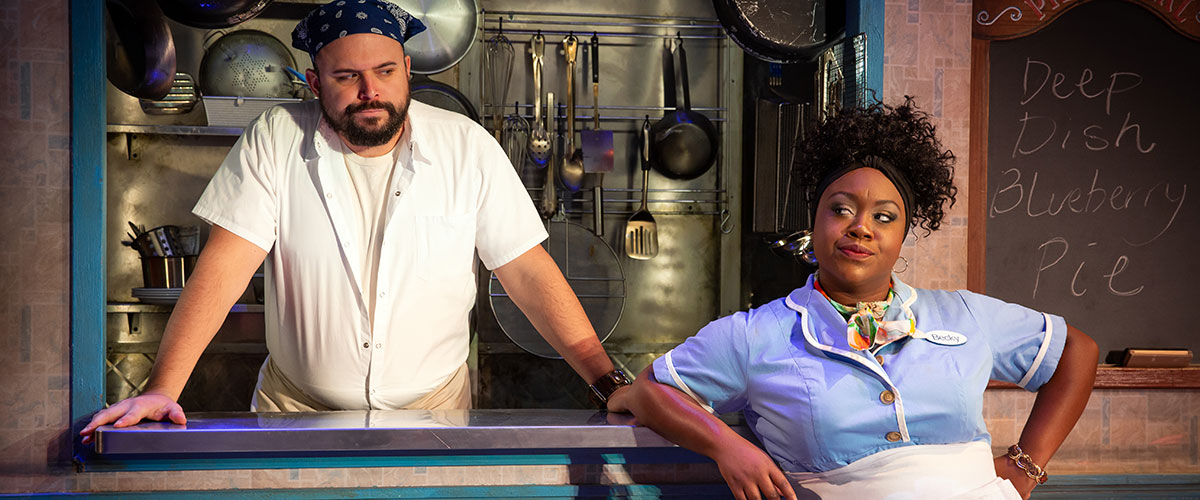 Jake Mills as Cal and Kennedy Salters as Becky in the National Tour of WAITRESS © Jeremy Daniel
