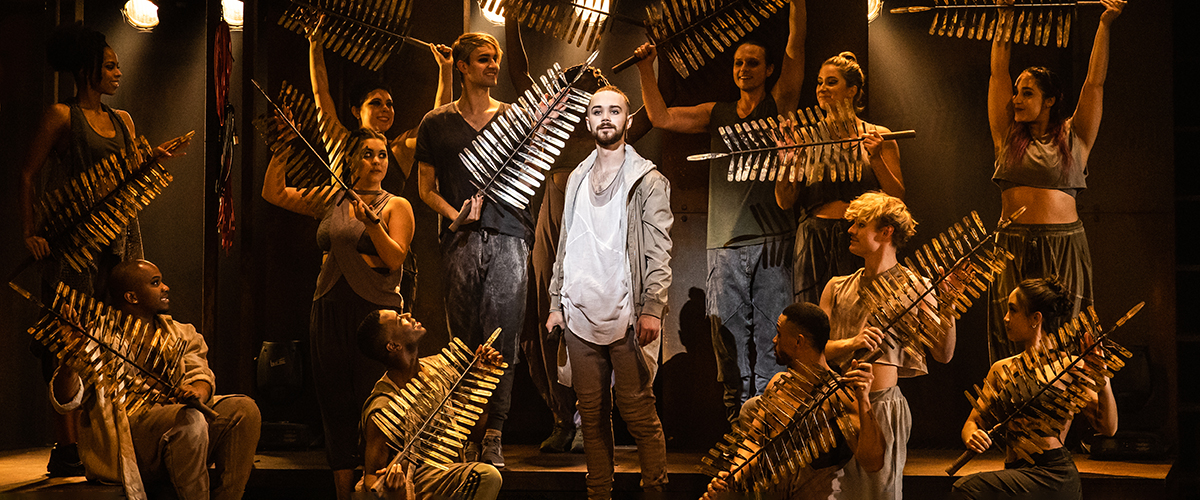 Jack Hopewell and the company of the North American Tour of Jesus Christ Superstar. Photo by Evan Zimmerman for MurphyMade