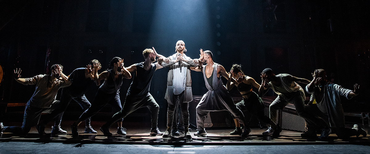 Jack Hopewell and the company of the North American Tour of Jesus Christ Superstar. Photo by Evan Zimmerman for MurphyMade