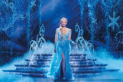 Caroline Bowman as Elsa in Frozen North American Tour | photo by Deenvan Meer