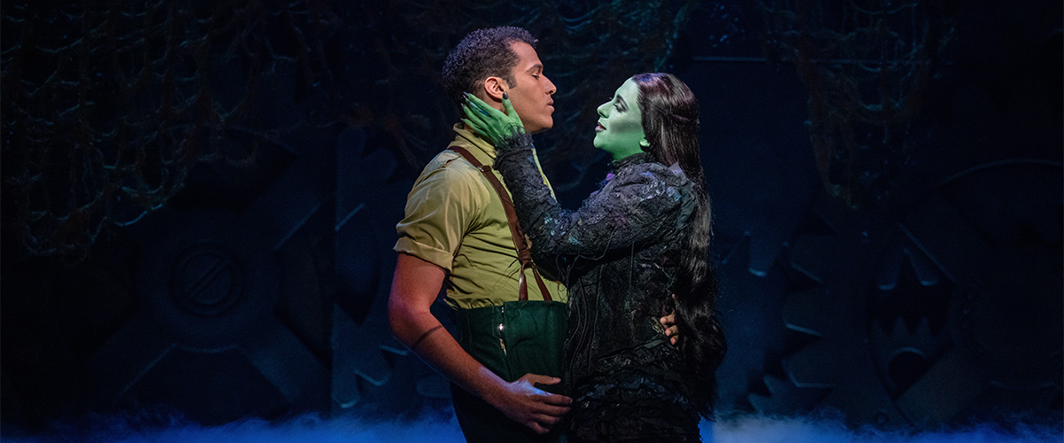 Christian Thompson as Fiyero and Olivia Valli as Elphaba in the National Tour of WICKED | Photo by Joan Marcus 