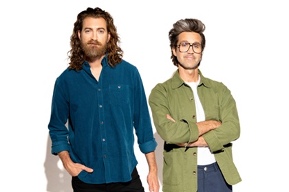 Comedic duo and hosts of the podcast Good Mythical Morning Rhett and Link.
