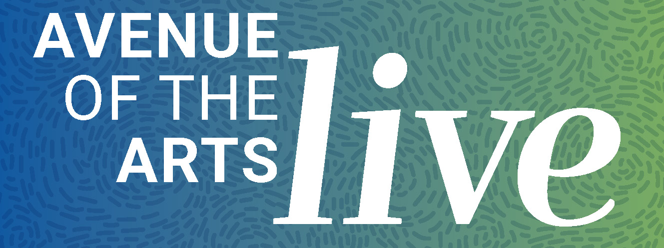The logo for Avenue of The Arts Live happening across the Kimmel Cultural Campus