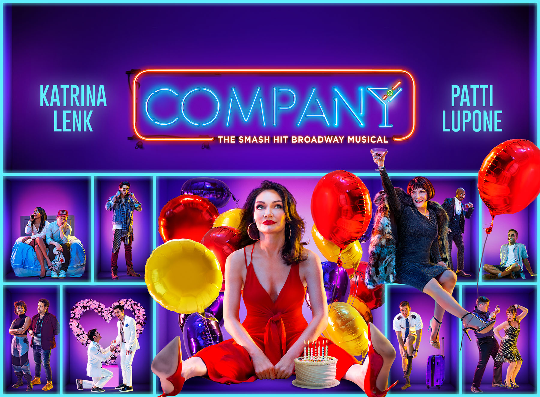 The cast of Broadway's COMPANY, nominated for Tony Award for Best Revival of a Musical at the 75th Annual Tony Awards