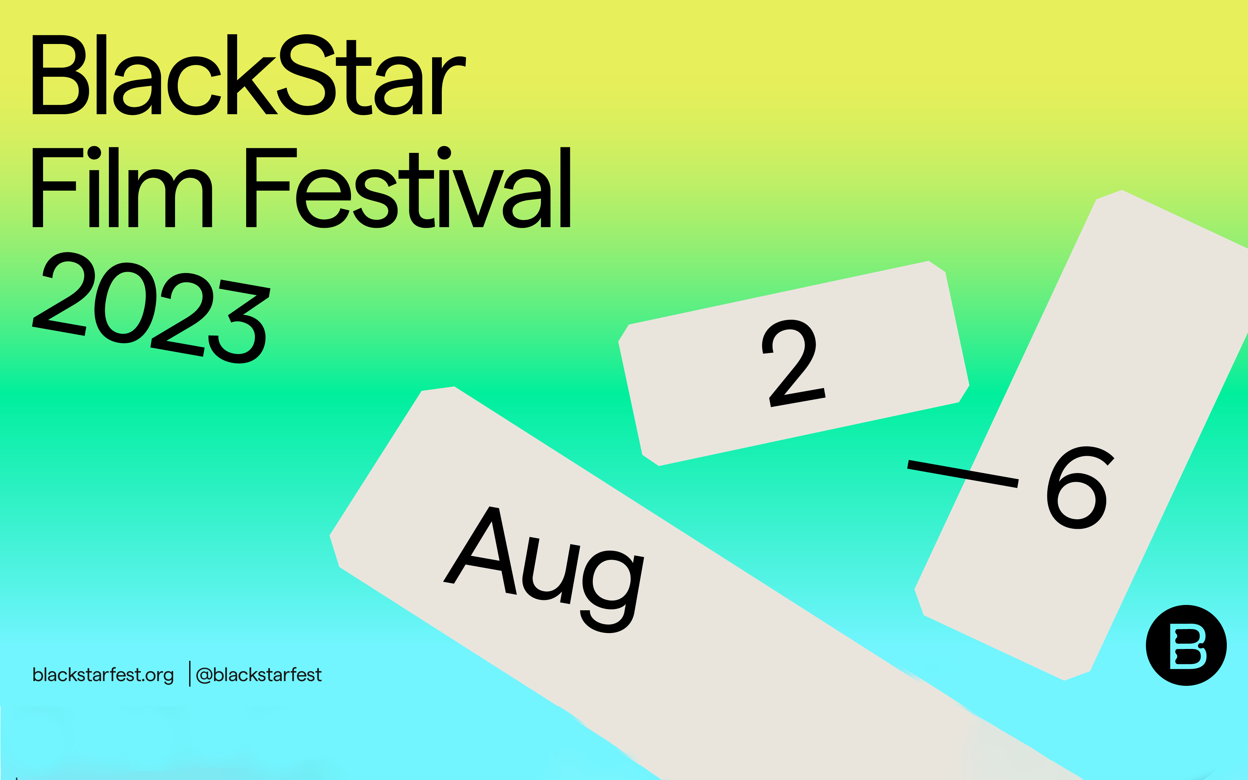 Logo for the BlackStar Film Festival 2023 happening August 2-6, 2023 in Philadelphia