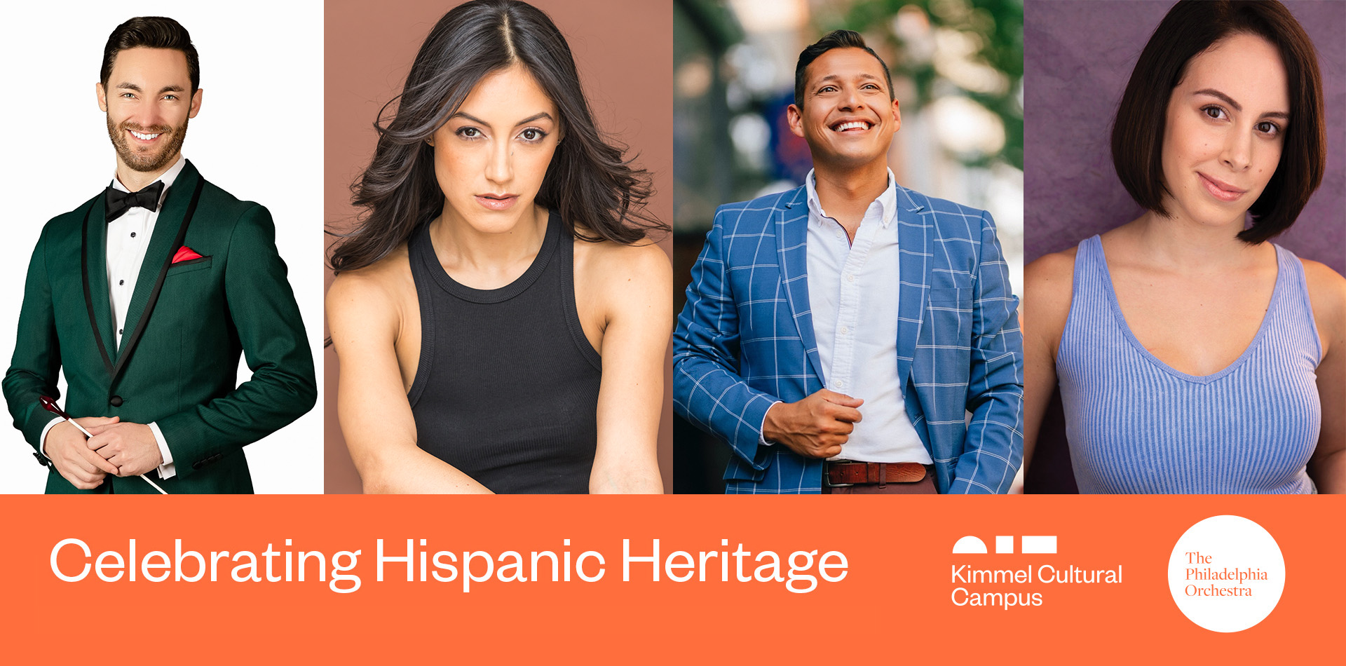 Graphic showing the photos of 4 people celebrating Hispanic Heritage Month 2023
