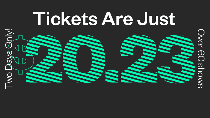 Graphic that reads Ticket Sale of $20.23 at the Kimmel Cultural Campus and The Philadelphia Orchestra