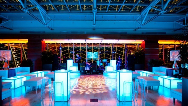 Gorgeous lighting is set up to help make a special event stunning.