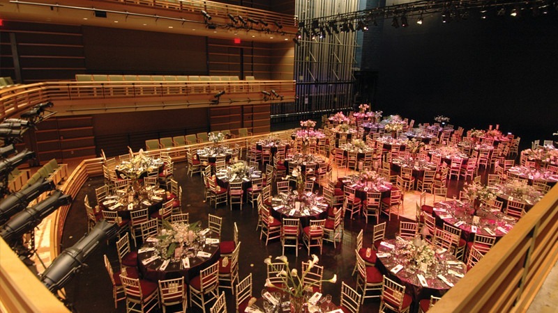 The Perelman Theater venue has the ability to lower its seats for special events.