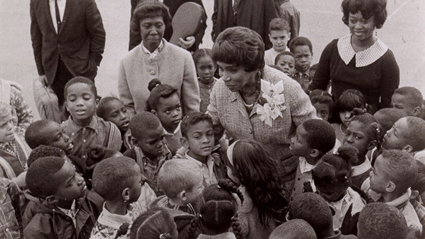Marian Anderson with a group of children | Late 1960s